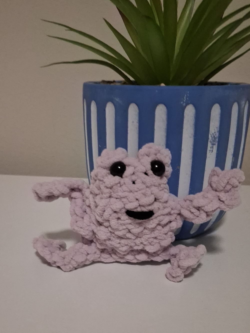 Handmade Crochet Purple Frog